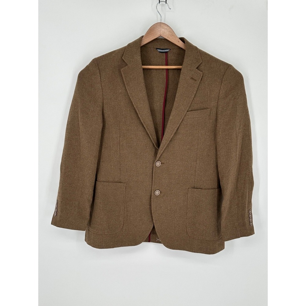 Nautica Mens 42R Modern Fit Brown Soft Tweed Sport Coat Blazer Jacket Brown J5